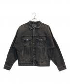 Palm Angelsパーム エンジェルス）の古着「Shoulder Logo Denim Jacket」｜ブラック
