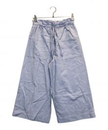 ISSEY MIYAKE me（イッセイ ミヤケ ミー）の古着「アシンメトリー サルエルパンツ」｜スカイブルー