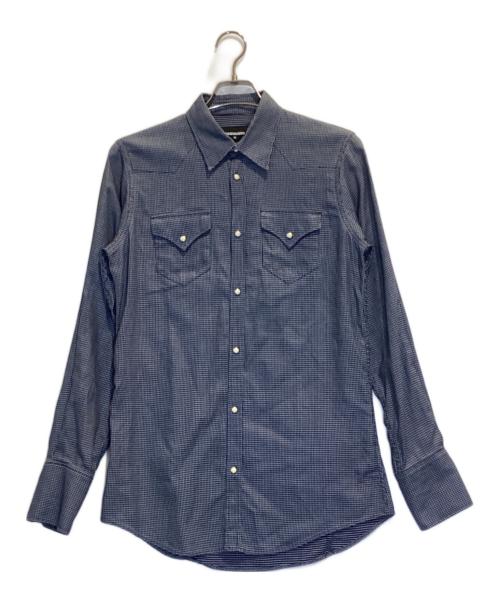 DSQUARED2（ディースクエアード）DSQUARED2 (ディースクエアード) ウエスタンシャツ ネイビー サイズ:46の古着・服飾アイテム