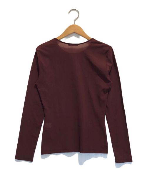 ISSEY MIYAKE（イッセイミヤケ）ISSEY MIYAKE (イッセイミヤケ) シアーカットソー レッド サイズ:Mの古着・服飾アイテム