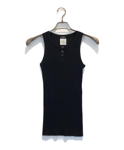 CHANEL（シャネル）CHANEL (シャネル) リブタンクトップ ネイビー サイズ:38の古着・服飾アイテム