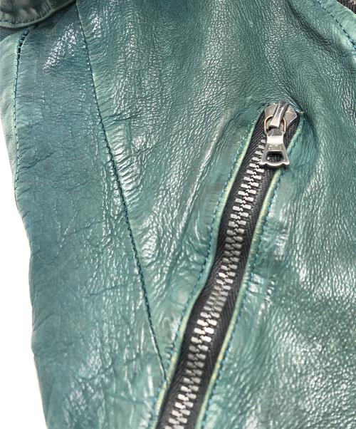 ISAMU KATAYAMA BACKLASH（イサムカタヤマ・バックラッシュ）ISAMU KATAYAMA BACKLASH (イサムカタヤマ・バックラッシュ) ダブルライダースジャケット グリーン サイズ:1の古着・服飾アイテム