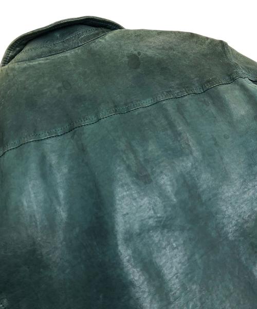 ISAMU KATAYAMA BACKLASH（イサムカタヤマ・バックラッシュ）ISAMU KATAYAMA BACKLASH (イサムカタヤマ・バックラッシュ) ダブルライダースジャケット グリーン サイズ:1の古着・服飾アイテム