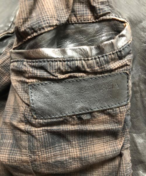 ISAMU KATAYAMA BACKLASH（イサムカタヤマ・バックラッシュ）ISAMU KATAYAMA BACKLASH (イサムカタヤマ・バックラッシュ) シングルライダースジャケット ブラック サイズ:2の古着・服飾アイテム