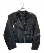 DIESELディーゼル）の古着「シープスキンダブルライダースジャケット」｜ブラック