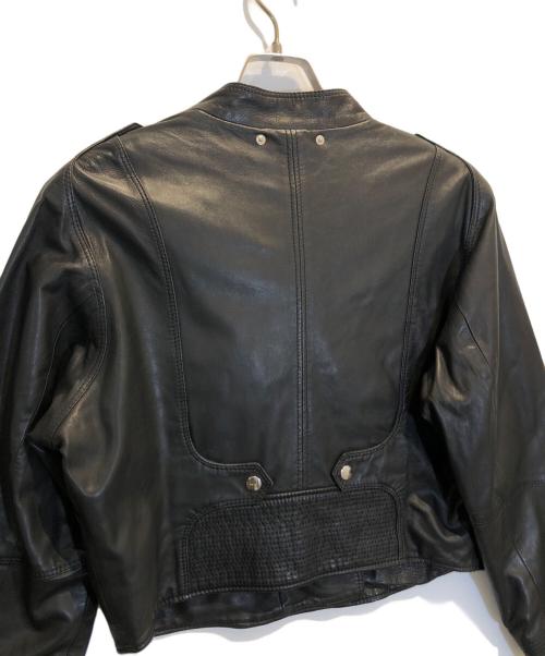 DIESEL（ディーゼル）DIESEL (ディーゼル) シープスキンダブルライダースジャケット ブラック サイズ:XSの古着・服飾アイテム