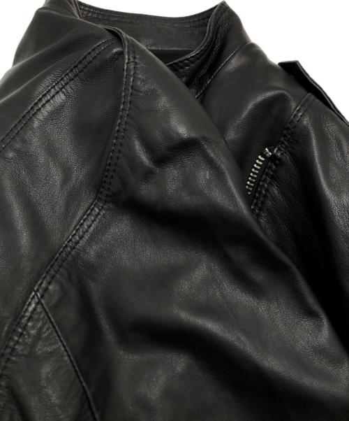 DIESEL（ディーゼル）DIESEL (ディーゼル) シープスキンダブルライダースジャケット ブラック サイズ:XSの古着・服飾アイテム