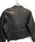 中古・古着 DIESEL (ディーゼル) シープスキンダブルライダースジャケット ブラック サイズ:XS：15000円