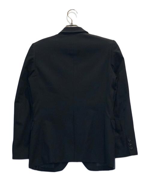 COMME des GARCONS NOIR（コムデギャルソン ノワール）COMME des GARCONS NOIR (コムデギャルソン ノワール) レザー切替テーラードジャケット ブラック サイズ:Sの古着・服飾アイテム