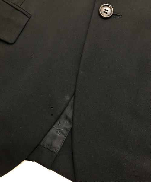 COMME des GARCONS NOIR（コムデギャルソン ノワール）COMME des GARCONS NOIR (コムデギャルソン ノワール) レザー切替テーラードジャケット ブラック サイズ:Sの古着・服飾アイテム