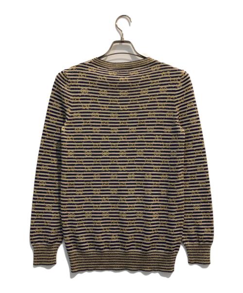 GUCCI（グッチ）GUCCI (グッチ) ニット ベージュ×ネイビー サイズ:Ｓ 未使用品の古着・服飾アイテム