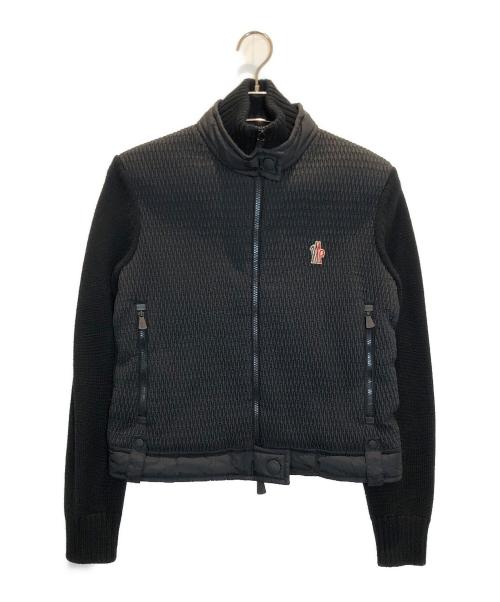 MONCLER GRENOBLE（モンクレール グルノーブル）MONCLER GRENOBLE (モンクレール グルノーブル) キルティングパネルカーディガン ブラック サイズ:Sの古着・服飾アイテム