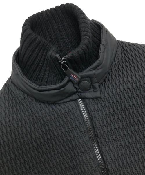 MONCLER GRENOBLE（モンクレール グルノーブル）MONCLER GRENOBLE (モンクレール グルノーブル) キルティングパネルカーディガン ブラック サイズ:Sの古着・服飾アイテム