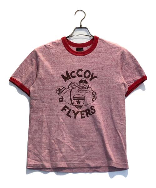 THE REAL McCOY'S（ザ・リアルマッコイズ）THE REAL McCOY'S (ザ・リアルマッコイズ) リンガーTシャツ ピンク サイズ:38の古着・服飾アイテム