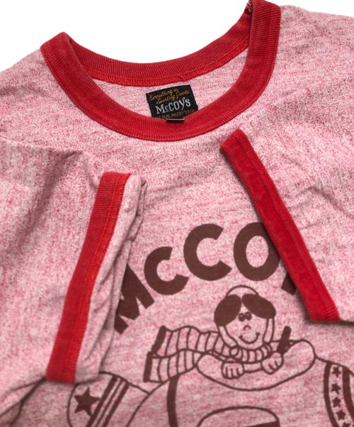 THE REAL McCOY'S（ザ・リアルマッコイズ）THE REAL McCOY'S (ザ・リアルマッコイズ) リンガーTシャツ ピンク サイズ:38の古着・服飾アイテム