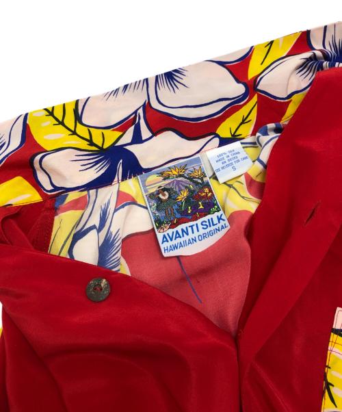 AVANTI（アヴァンティ）AVANTI (アヴァンティ) シルクシャツ レッド サイズ:Sの古着・服飾アイテム