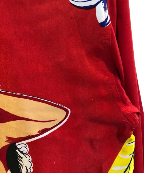 AVANTI（アヴァンティ）AVANTI (アヴァンティ) シルクシャツ レッド サイズ:Sの古着・服飾アイテム