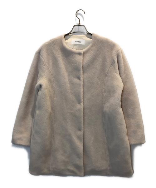 SOEJU（ソージュ）SOEJU (ソージュ) ウールボアコート アイボリー サイズ:Mの古着・服飾アイテム