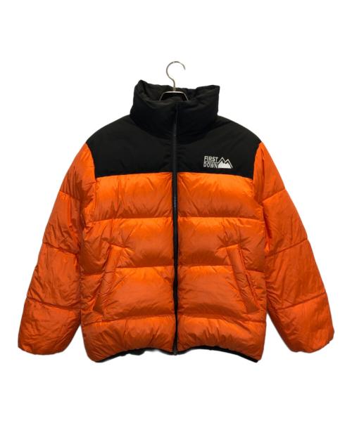 FIRST DOWN（ファーストダウン）FIRST DOWN (ファーストダウン) リバーシブルダウンジャケット ブラック サイズ:Sの古着・服飾アイテム