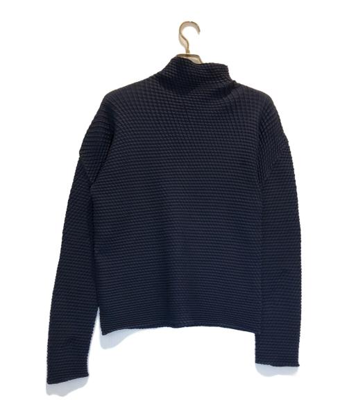 ISSEY MIYAKE（イッセイミヤケ）ISSEY MIYAKE (イッセイミヤケ) プリーツシャツ ネイビー サイズ:2の古着・服飾アイテム