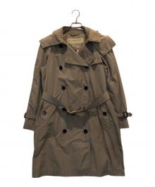 BURBERRY（バーバリー）の古着「フード付き裏地ノヴァチェックトレンチコート」｜ベージュ