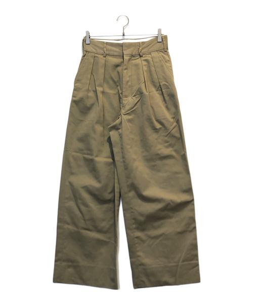 J.PRESS（ジェイプレス）J.PRESS (ジェイプレス) Dickies (ディッキーズ) タックワークパンツ ベージュ サイズ:0(71CM)の古着・服飾アイテム
