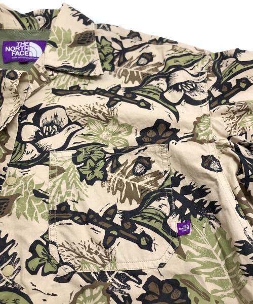THE NORTHFACE PURPLELABEL（ザ・ノースフェイス パープルレーベル）THE NORTHFACE PURPLELABEL (ザ・ノースフェイス パープルレーベル) Botanical Print H/S Shirt ベージュ サイズ:Sの古着・服飾アイテム