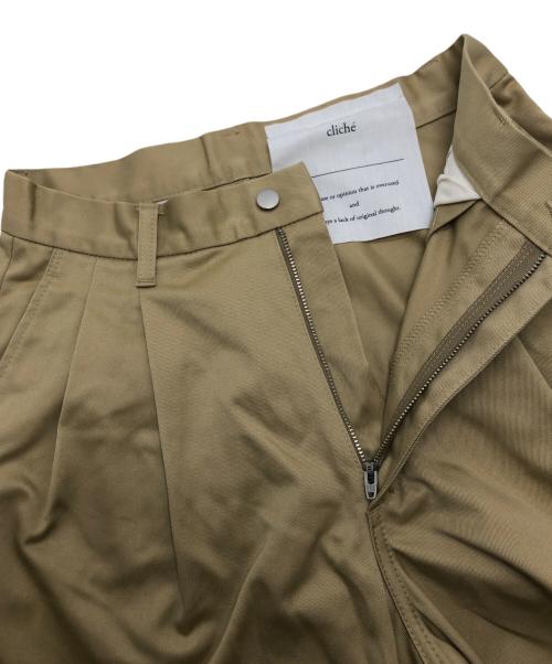 Cliche（クリシェ）Cliche (クリシェ) EX WIDE TROUSERS ベージュ サイズ:Sの古着・服飾アイテム