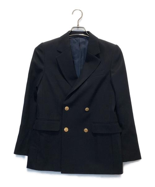 MACPHEE（マカフィー）MACPHEE (マカフィー) ビンテージギャバジン ダブルブレストジャケット ブラック サイズ:34の古着・服飾アイテム