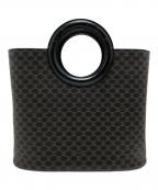 CELINEセリーヌ）の古着「マカダム柄サークルハンドバッグ」｜ブラウン