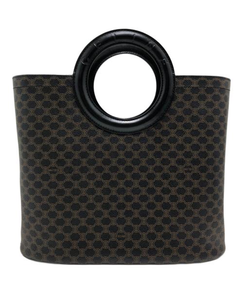 CELINE（セリーヌ）CELINE (セリーヌ) マカダム柄サークルハンドバッグ ブラウンの古着・服飾アイテム