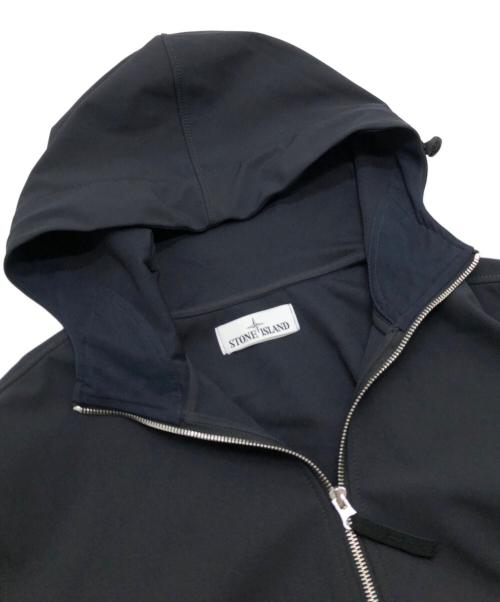 STONE ISLAND（ストーンアイランド）STONE ISLAND (ストーンアイランド) Soft Shell-R Hooded Jacket ブラック サイズ:XLの古着・服飾アイテム