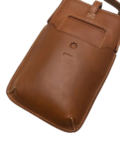 genten（ゲンテン）genten (ゲンテン) ボールドカットワークスマートフォンショルダーバッグ ブラウンの古着・服飾アイテム