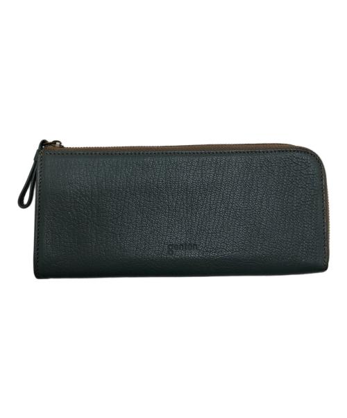 genten（ゲンテン）genten (ゲンテン) ゴートベーシックLファスナー長財布 グリーンの古着・服飾アイテム