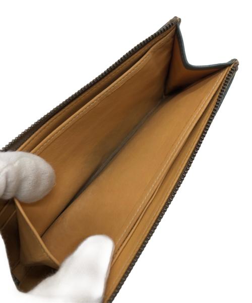 genten（ゲンテン）genten (ゲンテン) ゴートベーシックLファスナー長財布 グリーンの古着・服飾アイテム