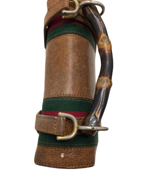 GUCCI（グッチ）GUCCI (グッチ) 60’ｓヴィンテージバッグ ブラウンの古着・服飾アイテム