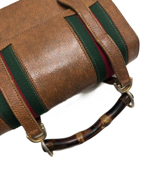 GUCCI（グッチ）GUCCI (グッチ) 60’ｓヴィンテージバッグ ブラウンの古着・服飾アイテム