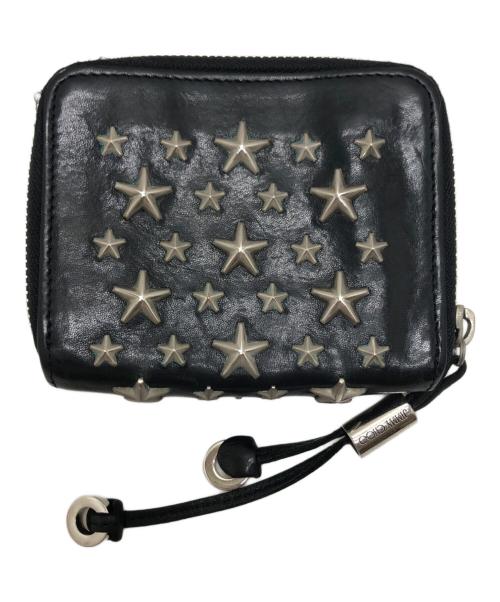 JIMMY CHOO（ジミーチュウ）JIMMY CHOO (ジミーチュウ) 2つ折り財布 ブラックの古着・服飾アイテム