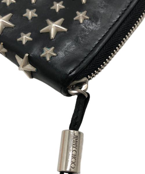 JIMMY CHOO（ジミーチュウ）JIMMY CHOO (ジミーチュウ) 2つ折り財布 ブラックの古着・服飾アイテム