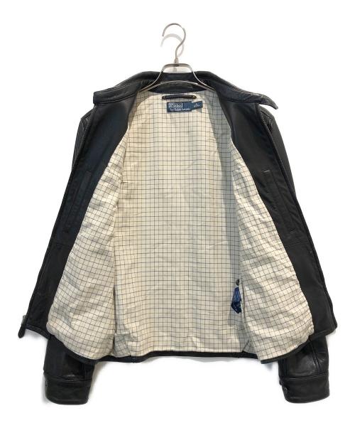 POLO RALPH LAUREN（ポロ・ラルフローレン）POLO RALPH LAUREN (ポロ・ラルフローレン) ラムレザージャケット ブラック サイズ:Ｍの古着・服飾アイテム