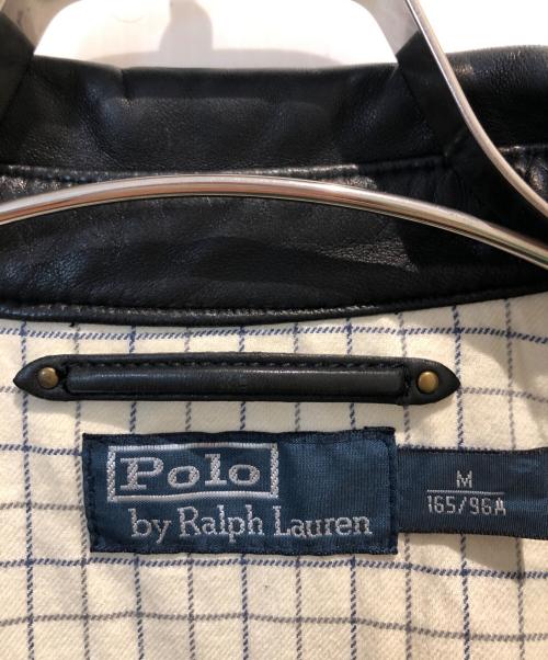 POLO RALPH LAUREN（ポロ・ラルフローレン）POLO RALPH LAUREN (ポロ・ラルフローレン) ラムレザージャケット ブラック サイズ:Ｍの古着・服飾アイテム