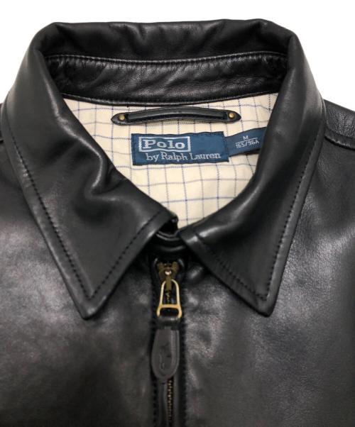 POLO RALPH LAUREN（ポロ・ラルフローレン）POLO RALPH LAUREN (ポロ・ラルフローレン) ラムレザージャケット ブラック サイズ:Ｍの古着・服飾アイテム