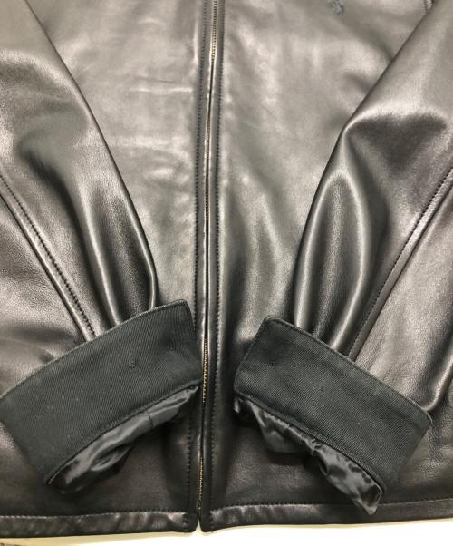 POLO RALPH LAUREN（ポロ・ラルフローレン）POLO RALPH LAUREN (ポロ・ラルフローレン) ラムレザージャケット ブラック サイズ:Ｍの古着・服飾アイテム