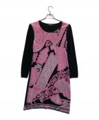LEONARDレオナール）の古着「シルク混ワンピース」｜ピンク