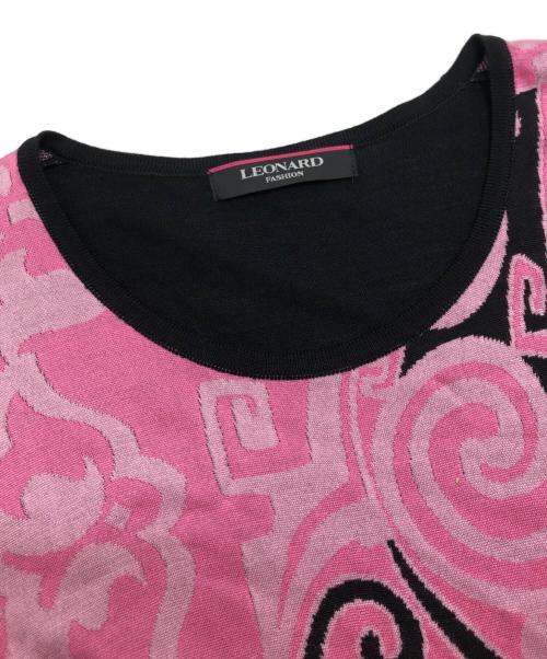 LEONARD（レオナール）LEONARD (レオナール) シルク混ワンピース ピンク サイズ:40の古着・服飾アイテム