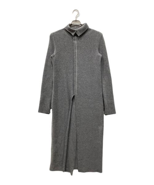 JIL SANDER（ジルサンダー）JIL SANDER (ジルサンダー) ニットワンピース グレー サイズ:34の古着・服飾アイテム