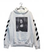OFFWHITEオフホワイト）の古着「モナリザフォトプリントプルオーバーパーカー」｜ホワイト