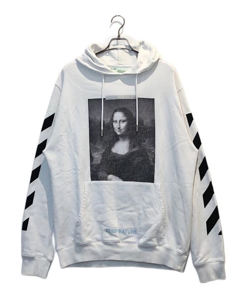 OFFWHITE（オフホワイト）OFFWHITE (オフホワイト) モナリザフォトプリントプルオーバーパーカー ホワイト サイズ:Lの古着・服飾アイテム