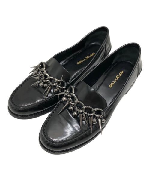 sergio rossi（セルジオロッシ）sergio rossi (セルジオロッシ) ローファー ブラック サイズ:38(24.0-24.5cm)の古着・服飾アイテム