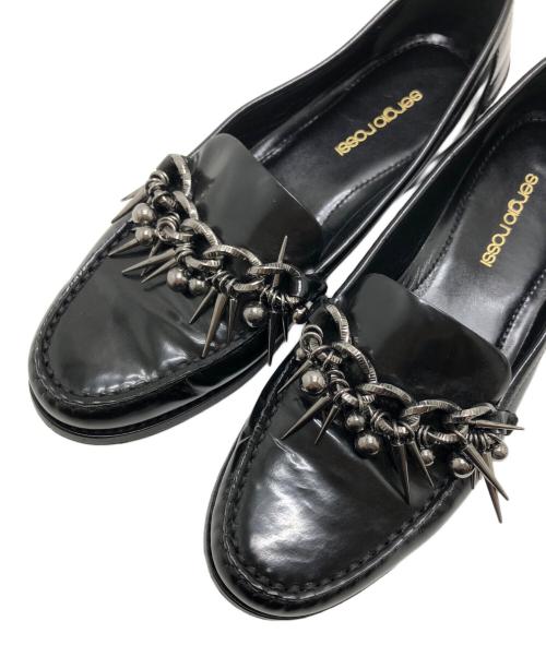 sergio rossi（セルジオロッシ）sergio rossi (セルジオロッシ) ローファー ブラック サイズ:38(24.0-24.5cm)の古着・服飾アイテム